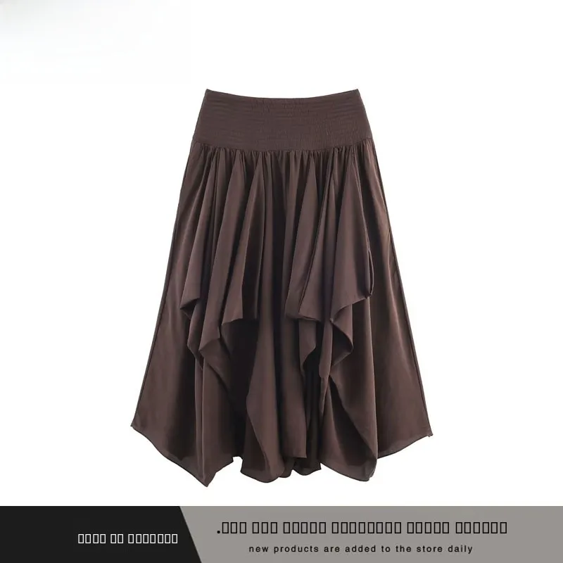 Faionable ميدي تنورة المرأة الخريف الشتاء جديد وصول ثلاثية الأبعاد ستيريو ZR Sle الوقوف صالح Ci تخفيف ألياف البوليستر تنورة