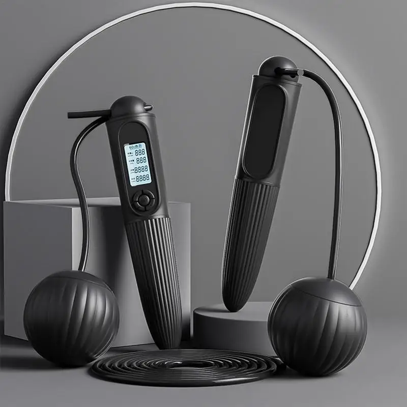 カウンター付きの調整可能なコードレス縄跳び,トレーニング用の縄跳び,LCDディスプレイ,スポーツ用品,ウェイト,フィットネス
