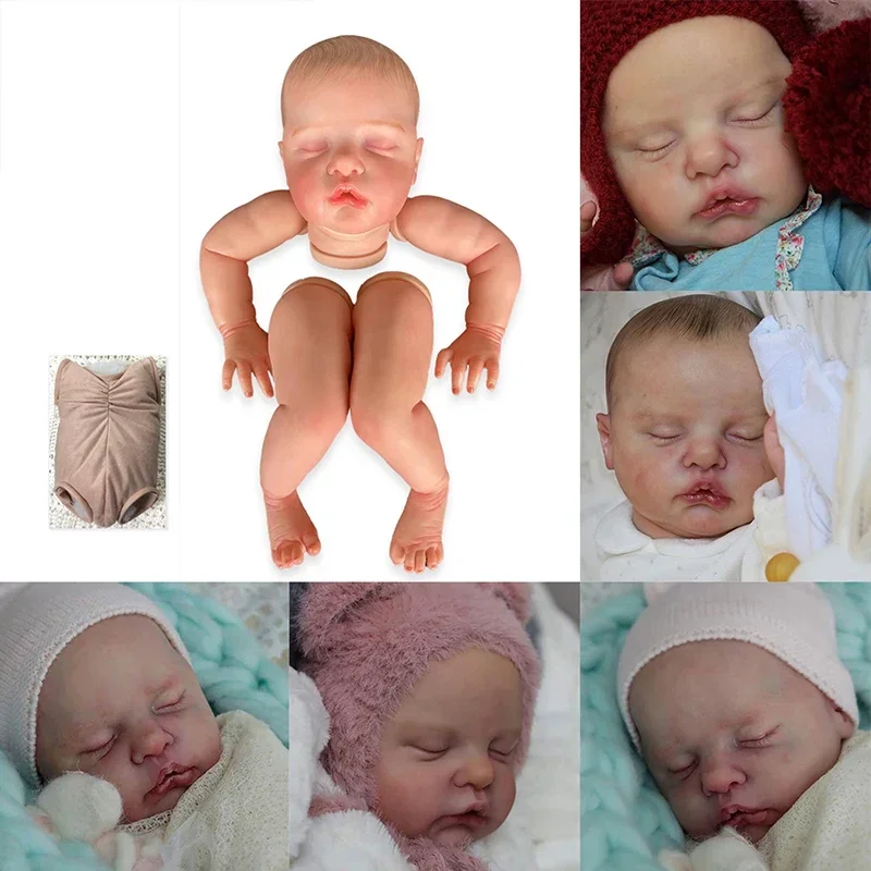 

22inch Ruby Already Painted Reborn Doll Kit Sleeping Baby Already Painted Unfinished Doll Parts