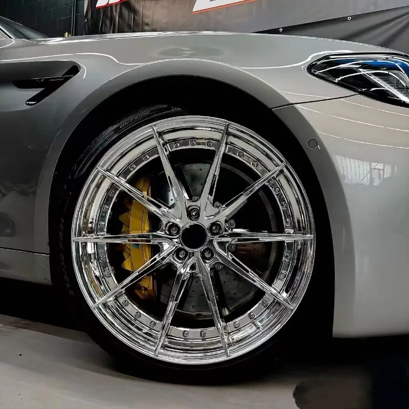 Custom Made Luxury Custom Multi Piece Forged Wheels For Porsche 718 GT3 For BMW F15 F20 G05 F10 Chrome 17 18 19 20 22 24 Inch