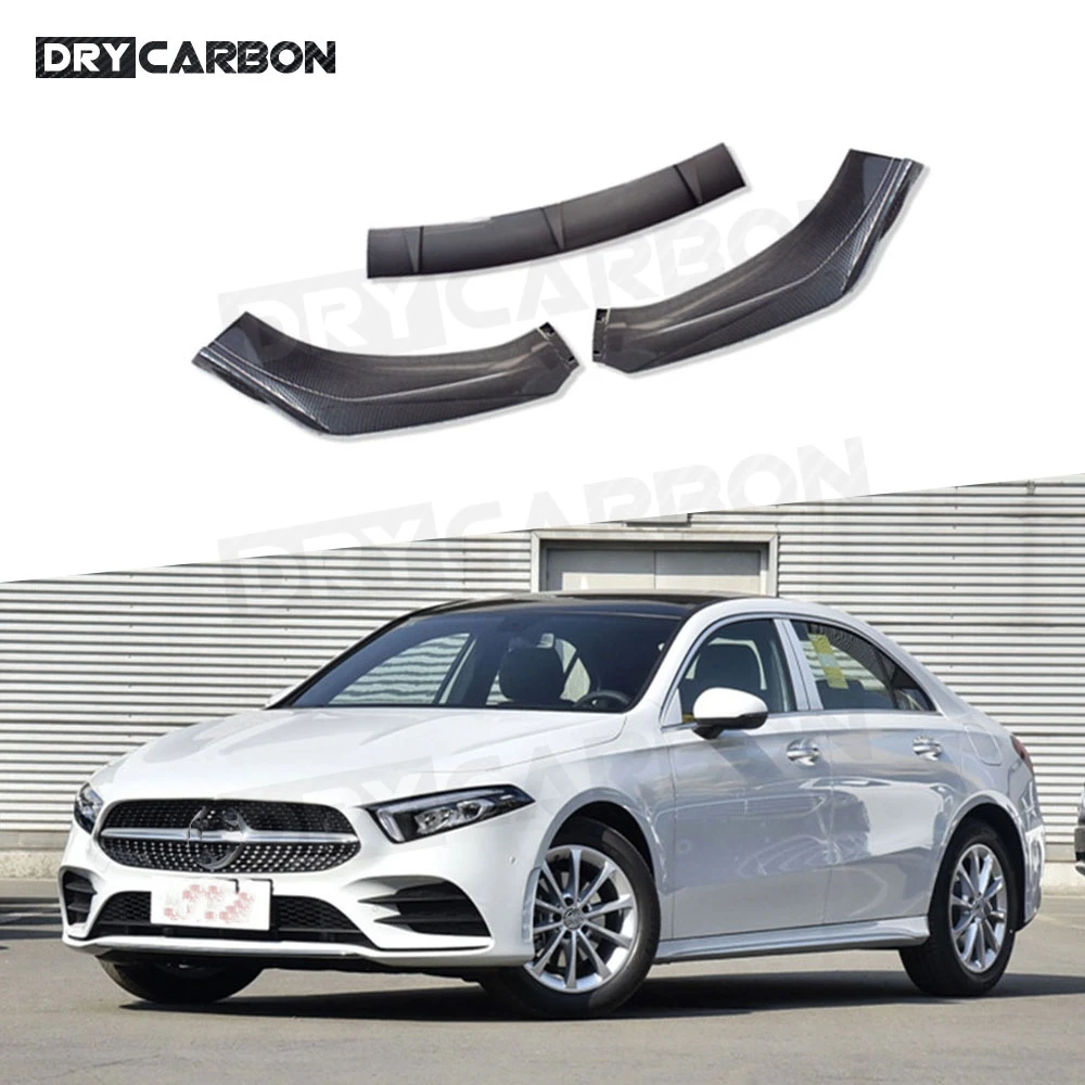 3PCS ABS Material Front Bumper Lip Spoiler For Universal Hatchback Cars Auto Front Lip Spoiler Splitters Apron