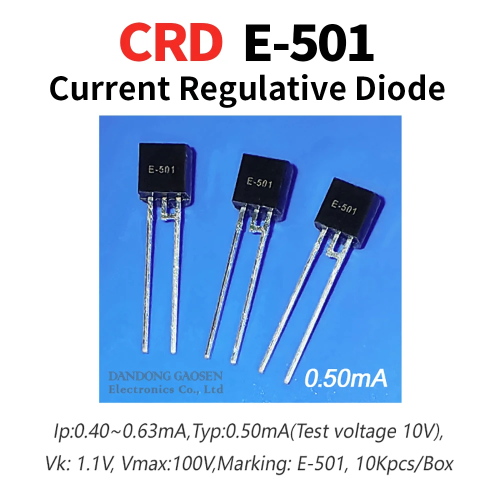 Crd Diodes E-501 0.50Ma 100V Marking E-501 Package To-92-2L Current Regulative Diode