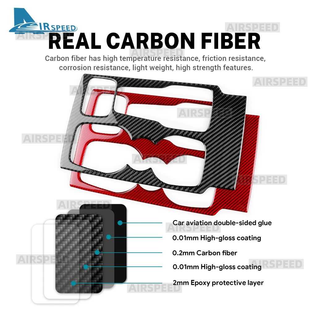 ملصق من ألياف الكربون الناعمة الحقيقية لسيارة Ford Focus MK4/Focus ST 2019 2020 2021 2022 2023 2024 2025 LHD RHD لوحة إطار ناقل حركة السيارة #6