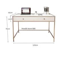 Mid-Ancient Stainless Steel Desk Modern Simple Home Computer Desk Bedroom Writing Desk