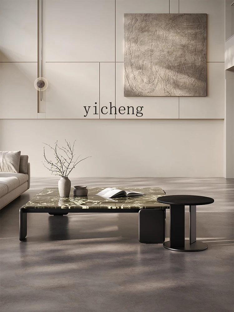 

ZZ marble coffee table living room home modern simple solid wood high-end coffee table