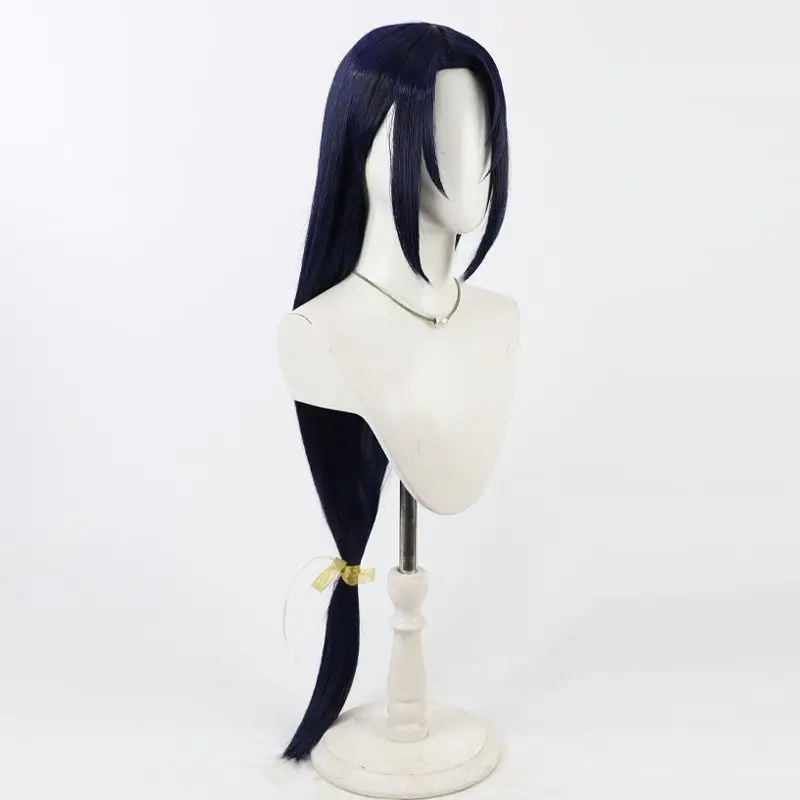 Jiroutachi Cosplay Wig Touken Ranbu Navy Blue Long Synthetic Hair Heat Resistant Halloween Role Play Party Carnival + Wig Cap - view 3