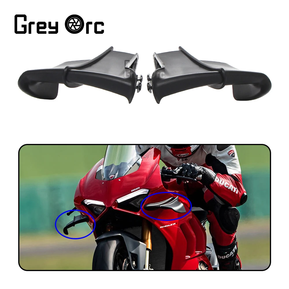 

Motorcycle Accessories Aerodynamic Winglet Wing Kit Spoiler Deflector Cover For Ducati Panigale V4 V4S V4R 2018 2019 2020 2021