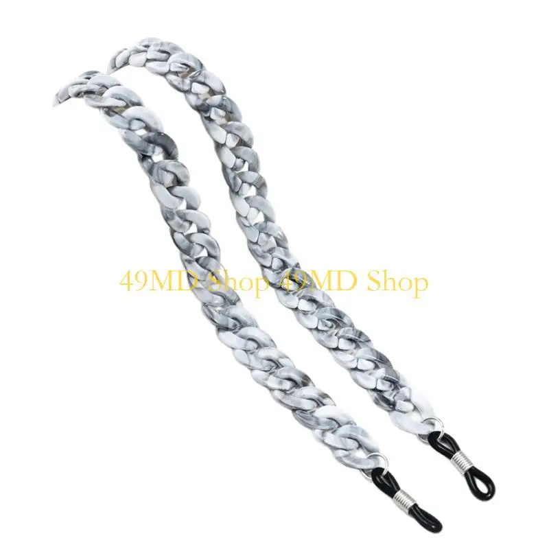 49MD Acrylic Glasses Chain Eyeglasses Retainer For Outdoor Enthusiast NonSlip Fashionable Eyewear Strap for Everyday Wear