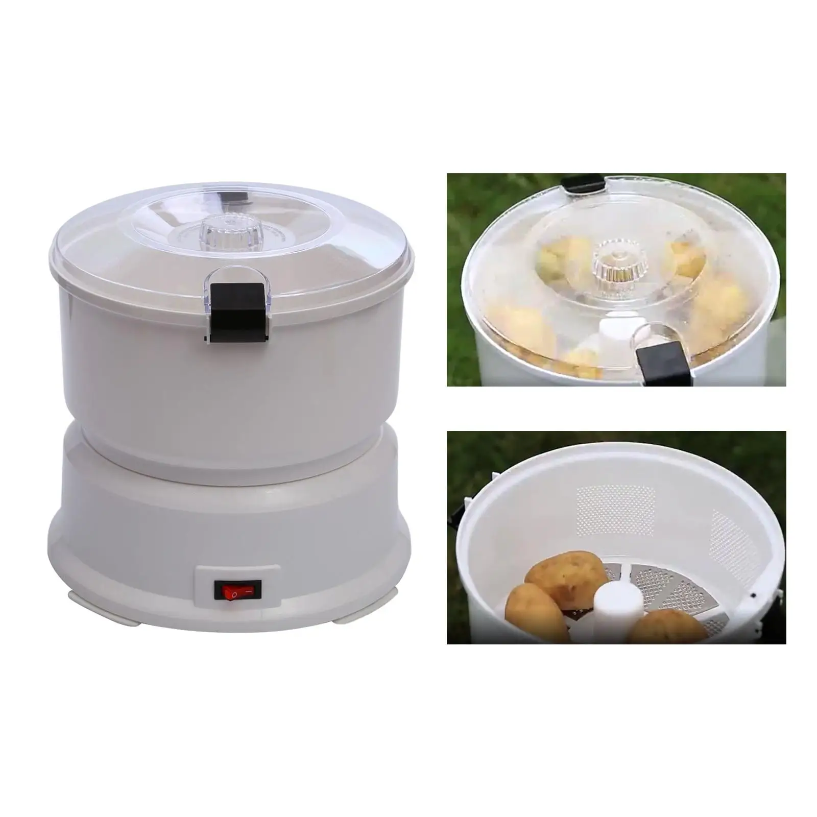 

Potato Peeling Machine Fruit to rotate US Plug Stainless Steel Multifunctional for Party