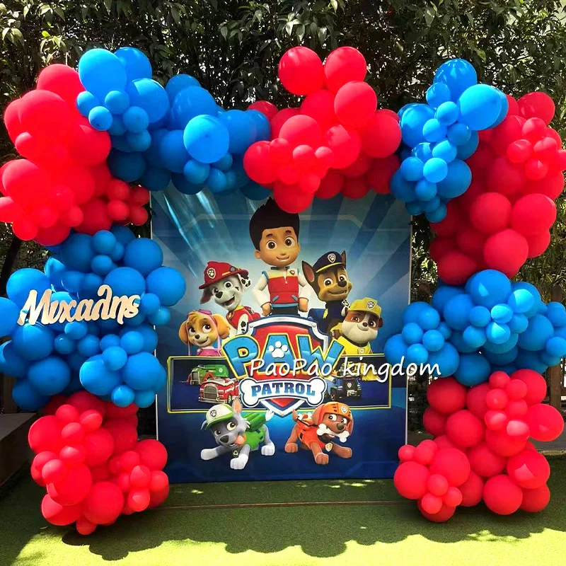 Niedliche PAW Patrol Bogen-Girlande Ballon-Set für Kindergeburtstage Aluminiumfolie-Ballons Baby-Shower-Dekorationen
