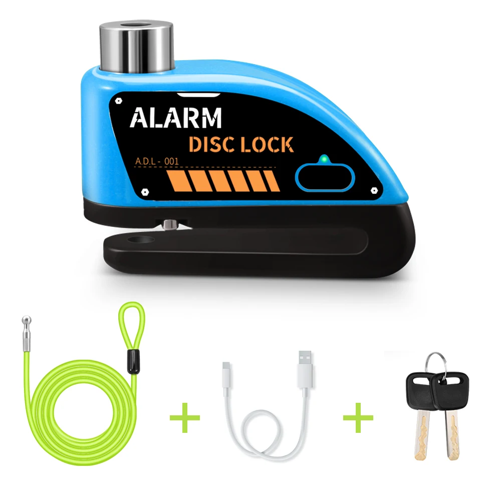 Extractme Motorcycle Alarm Schijfrem Slot Beveiliging Moto Wiel Schijf Hangslot Waterdicht 110dB Luid Anti Diefstal Alarma Motocicleta