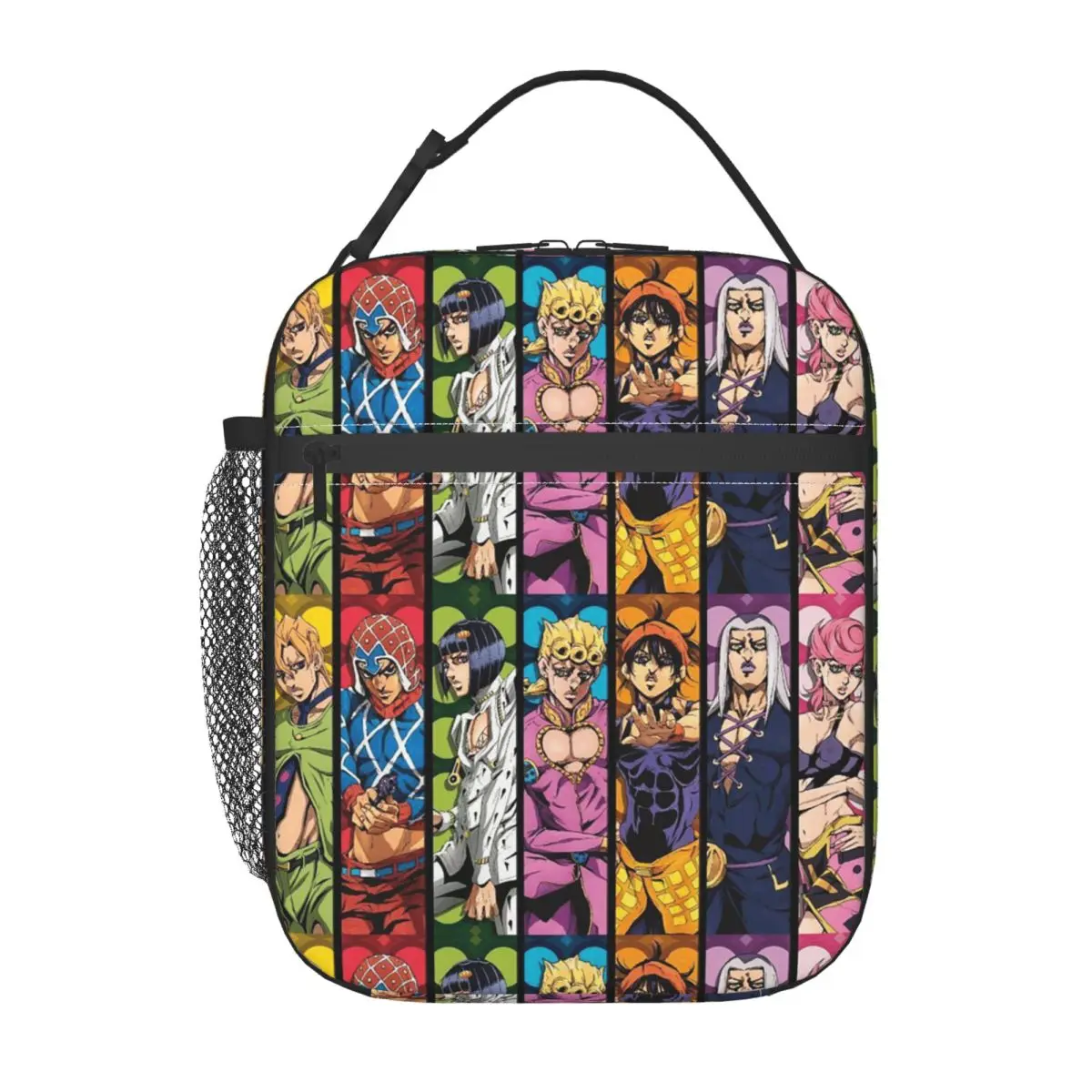Jojo's Bizarre Adventure Logo Japan Anime Manga Insulated Lunch Bag Women Children Portable Food Boxes Thermal Lunch Box Tote