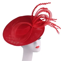 Women Church Fascinator Feathers Hat Kentucky Party Pillbox Cap Wedding Elegant Ladies Wedding Headpiece Event Nigh Tea Chapeau