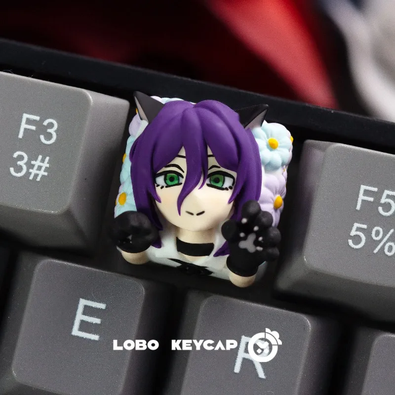 Nowe keycapy Chainsaw Man Reze & Makima Anime, żywiczne, DIY, urocze, personalizowane keycapy ESC, spersonalizowany prezent do klawiatur mechanicznych — zdjęcie produktu 5