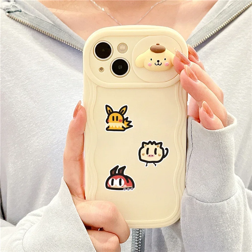 100pcs Kawaii Anime Pokemon Stickers Cute Pikachu Eevee Cartoon Decals Laptop Phone Scrapbook Classic Kids Sticker Toy