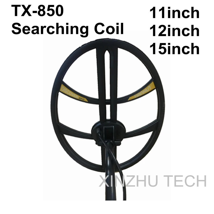 TX-850 Metal Detector Search Coil - 11/12/15 Inch DD Waterproof Coil for Underground Gold Treasure Prospecting Relic Hunting