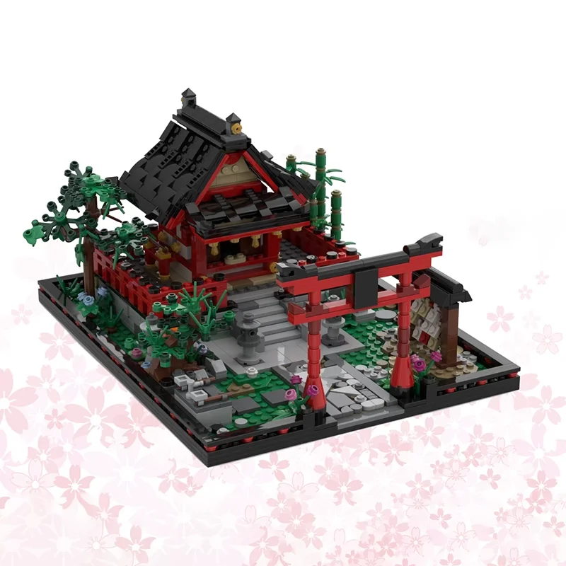 City Street View Model Moc Building Bricks Small Shinto Shrine Technology Modular Blocks Gifts Christmas Toys DIY Sets Assembly