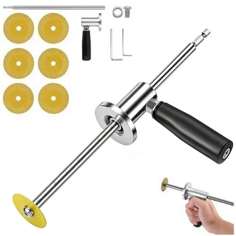 SYW-Cutter Tool Inside Pipe PVC Adjustable Depth Handle With Cutter Wheel For Drill For Cuts In Plumbing& DIY Projects