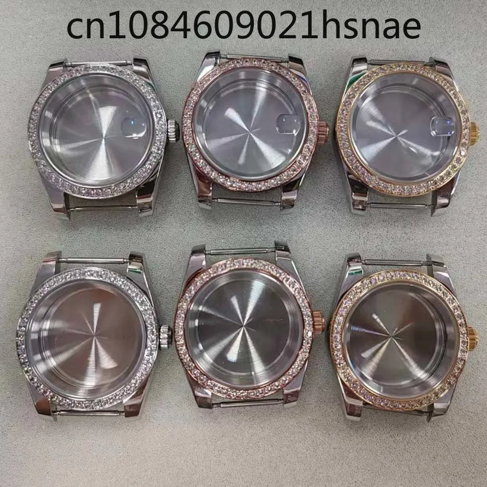 Watch accessories 36, 39mm stone ring stainless steel dense bottom sheet Sapphire glass suitable for NH35/NH36 movement