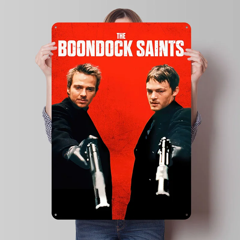 The Boondock Saints Movie Metal Poster Custom Wall Art Retro Vintage Tinplate Signs for Man Cave House Room Decoration Cozy Home