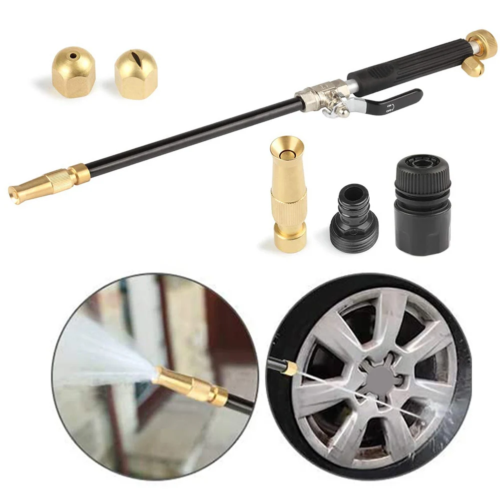 Outdoor Cleaning Tool Black Copper Jet Garden Wash Multi Purpose Cleaning Nozzle Car Wash Nozzle Heavy Usage Resistant
