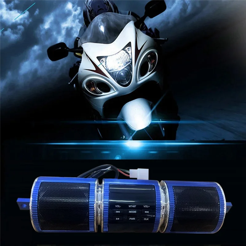 

Motorcycle MP3 Audio Speaker Water Motorbike Stereo FM Radio AUX USB TF Card Bluetooth MP3 Motorcycles Speaker
