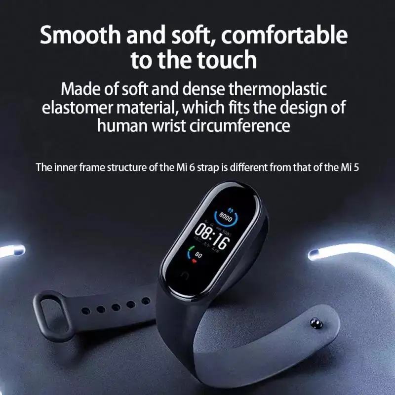 

M6 Smart Watch Heart Rate Blood Pressure Bluetooth Pedometer Music Weather Sleep Monitoring Smart Bluetooth Sports Bracelet