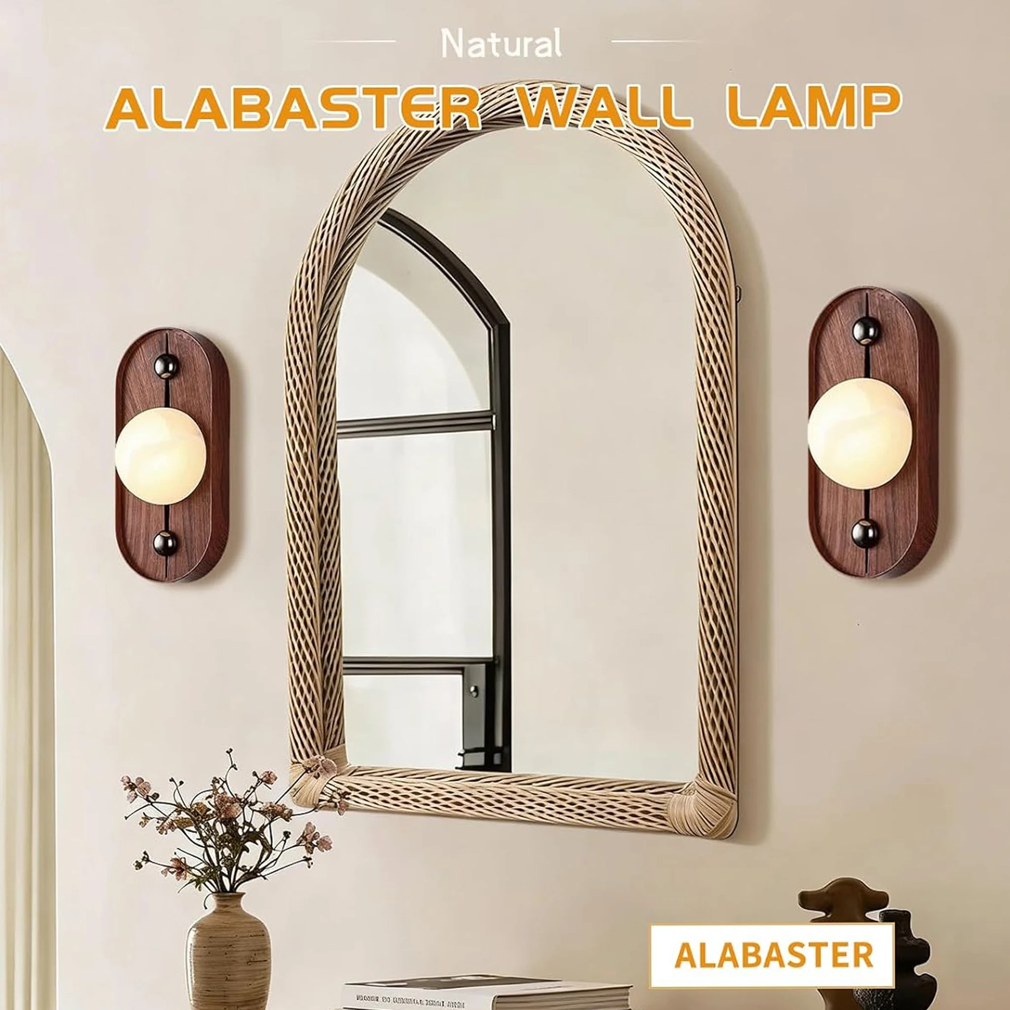 Natural Marble Wall Lamp Retro Led Wall Lamps Creative Design Atmosphere Restaurant Hotel Bedside Aisle Ambience Lighting