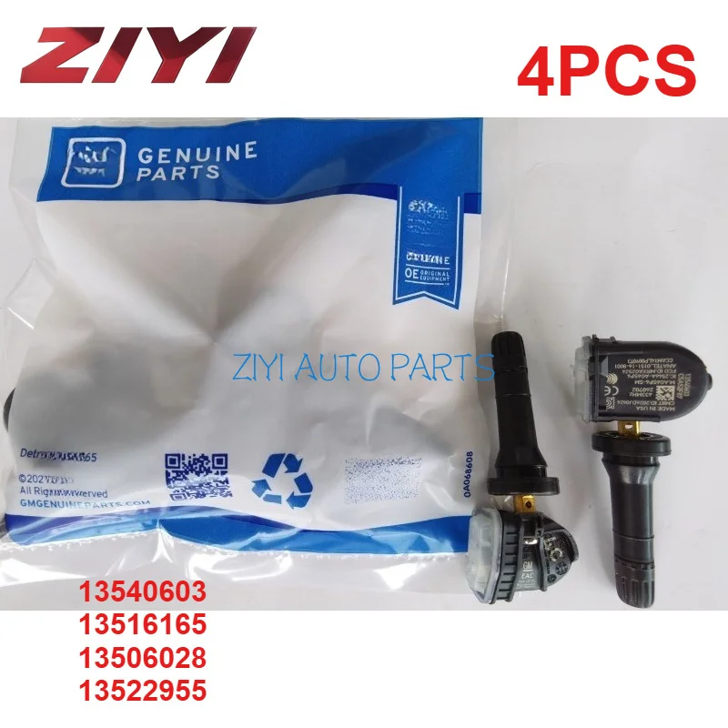 4PCS 13540603 Original 13581560 433MHZ TPMS Tire Pressure Sensor For Chevrolet Enclave Equinox Malibu Opel Buick Cadillac Acadia