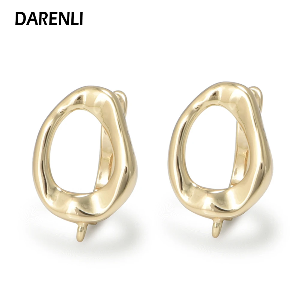 

DARENLI 1 Pair Smooth Nickel Free Brass Clasps Earring Hooks 18K Gold/Rhodium Plated DIY Jewelry Making Accessories Wholesale