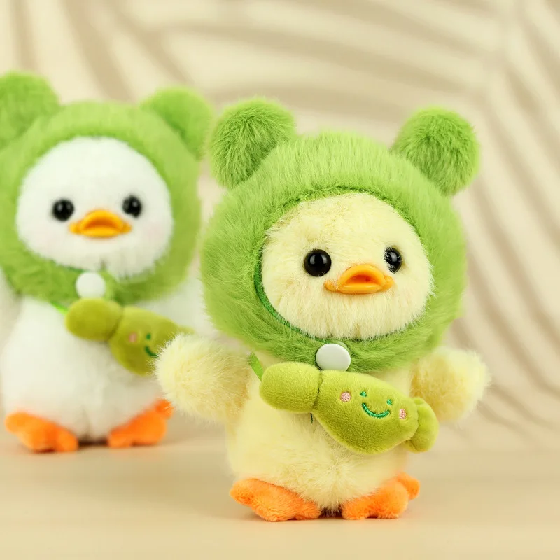 ตุ๊กตาเป็ดแบนหน้าเรียบน่ารัก ของตกแต่งการ์ตูน ของเล่นตุ๊กตาขนนุ่ม พวงกุญแจกระเป๋า ของขวัญวันเกิดวันหยุดสำหรับเด็กผู้หญิง อนิเมะ กลับไปโรงเรียน