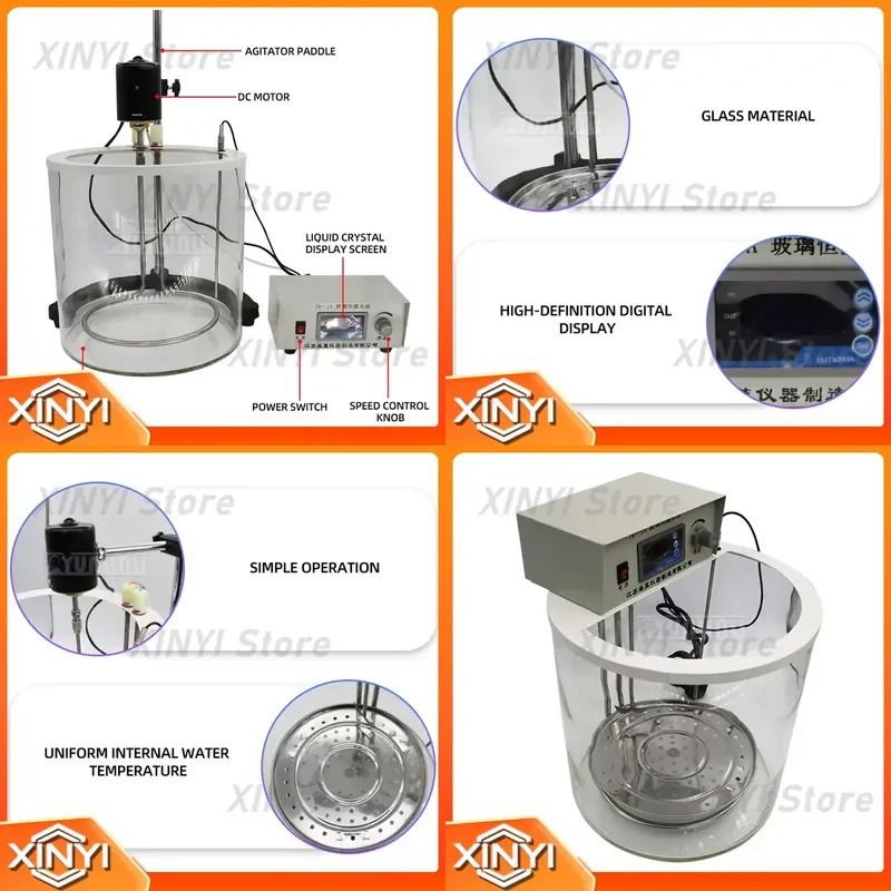 for Laboratory Digital Thermostat Heating Water Bath Constant Temperature Hot Bath Pot with Automatic Dispersion Mixer