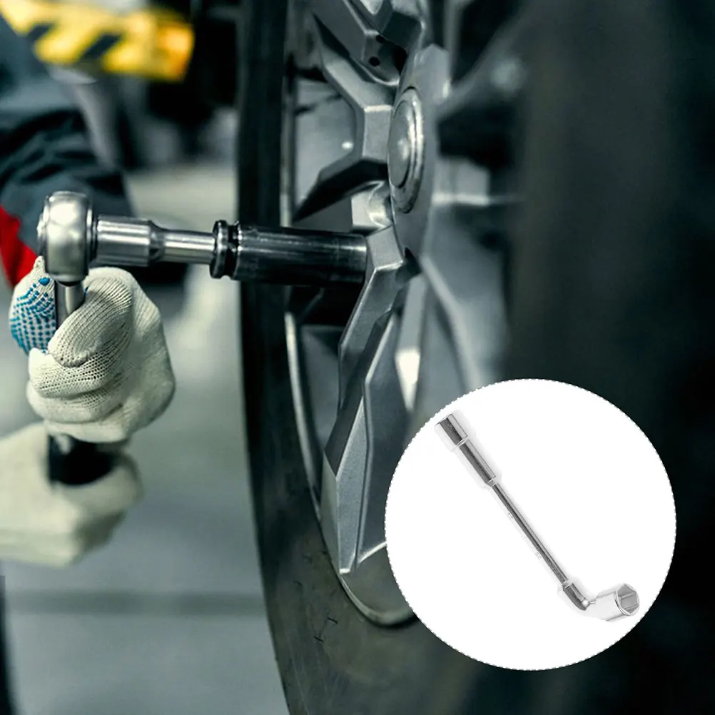 

L-Shaped Wrench Car Repair Dual-Ended Chrome Vanadium Steel Tire Valve Stem Socket Durable Automotive Spare Tire Changing Angled