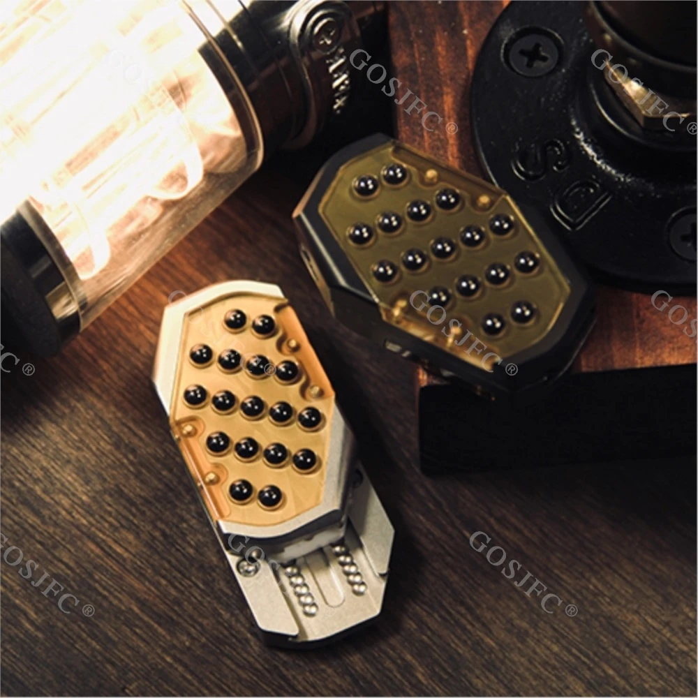 9-hand Fidget Slider PEI Keramische Kraal Lenteplaat Mechanische Push Slider EDC Stress Relief Speelgoed Vingertop Gyro