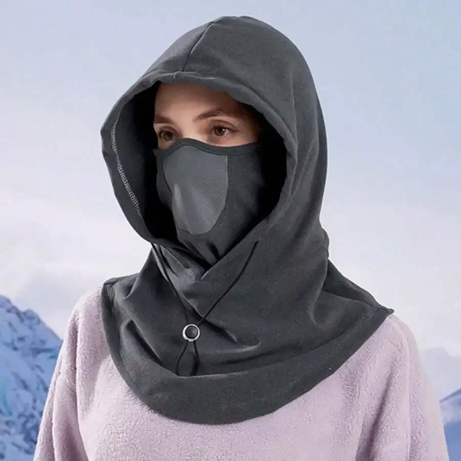 2024 New Fashion Warm Cap Winter Men Women Hat Waterproof Thermal Polar Fleece Balaclava Hat Hooded Neck Warmer Hike Cycling Cap