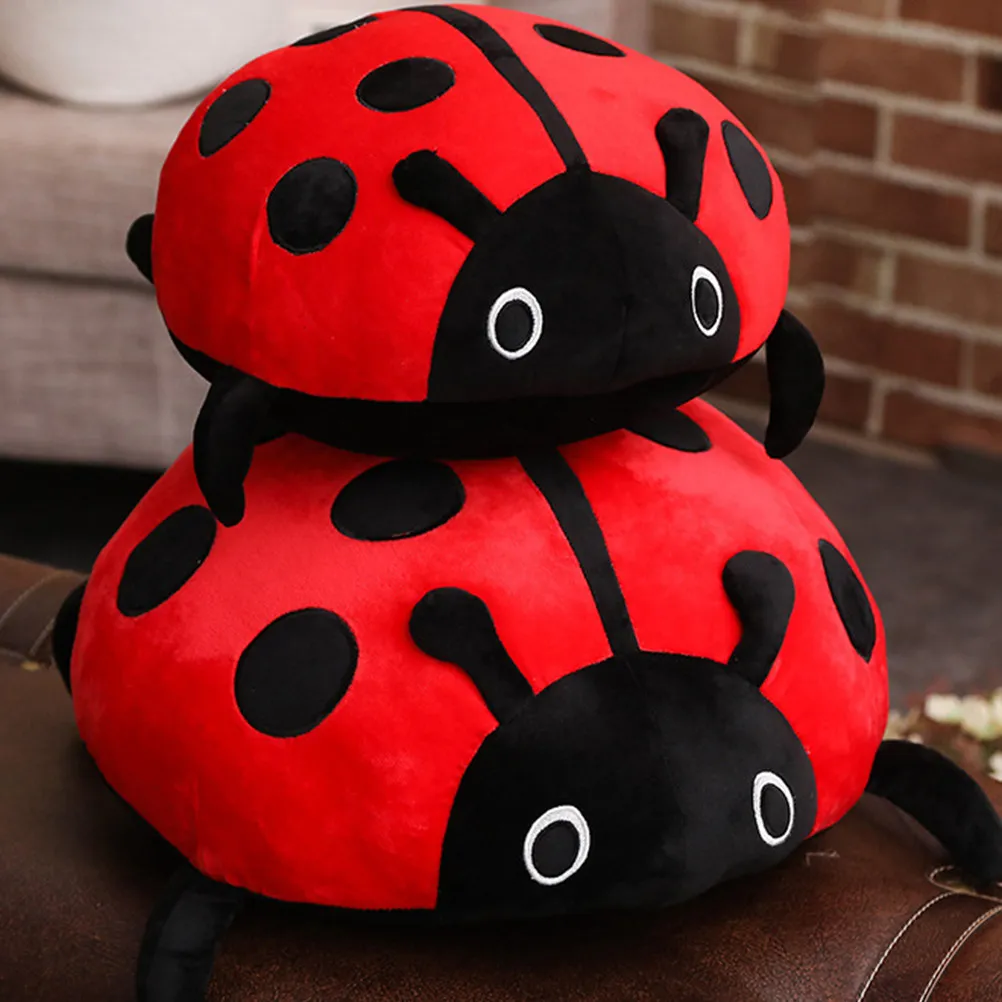 1Pcs Sweet Ladybug Stuffed Insect Animal Holiday Decoration for Home Office Shopping Mall Restaurant Hotel Cafe Dessert House