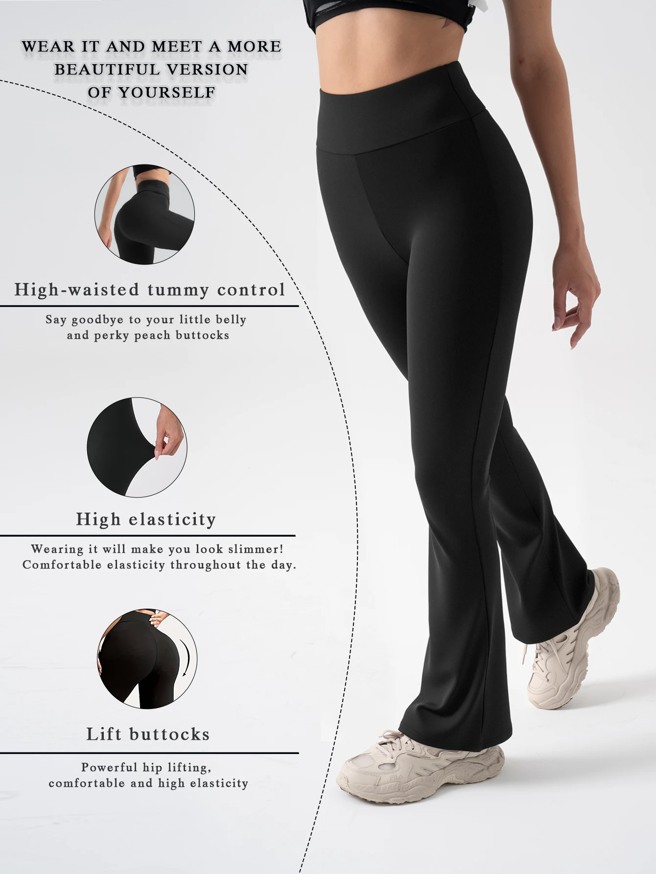 

Женские брюки с высокой талией, зауженные к низу, широкие, винтажные, повседневные, для йоги, с широкими штанинами