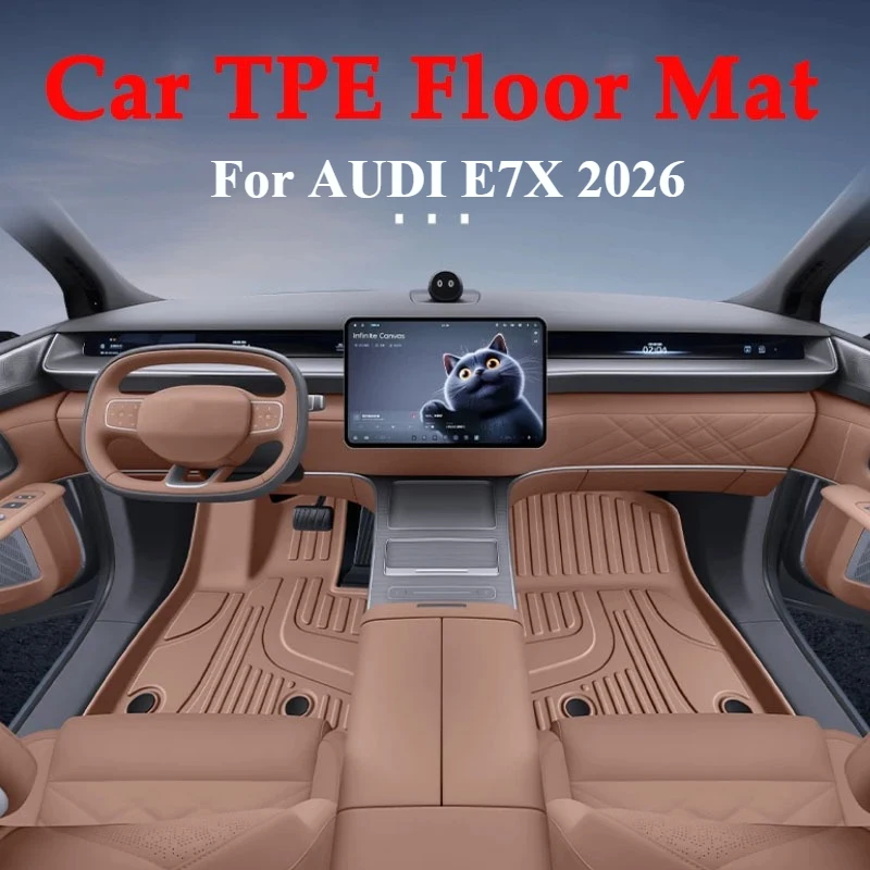 For AUDI E7X 2026 Car All Inclusive Floor Mat TPE Foot Pads Anti-dirty Protector Cover All Season Auto Interior Accessories
