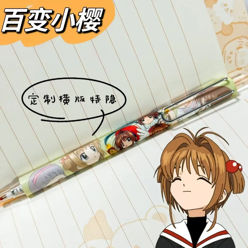 6/24 قطعة Kawaii Cardcaptorsakura 0.5 قلم محايد اللون الكرتون طالب الكتابة بسلاسة دون حبر الصحافة قلم توقيع أسود #3