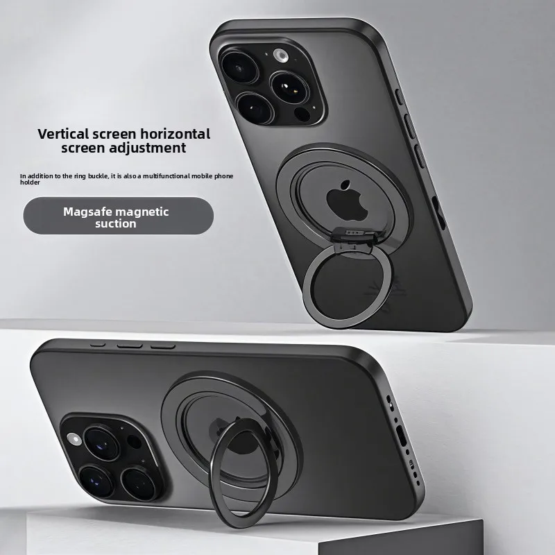 아이폰 17, 16, 15, 13, 14 및 12에 적합한 자석 휴대폰 케이스 홀더 360도 °   회전식 자석 휴대폰 홀더 링 브래킷 포함
