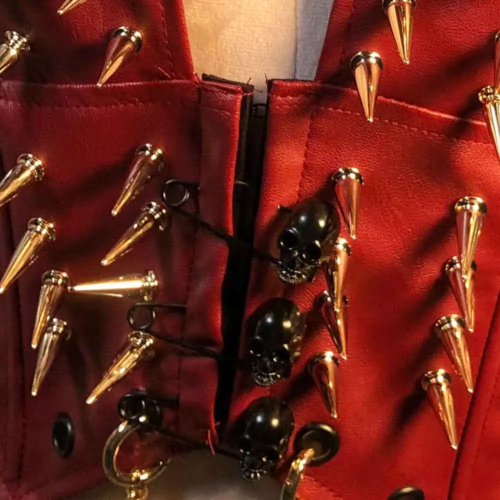 دبوس بو الجلود القوطية E-Girls Y2K الرسن بروتيل القمم ايمو ايكو Kawaii الشرير الصخرة Harajuku القوطي الجرونج ملابس للنادي رصع برشام #4