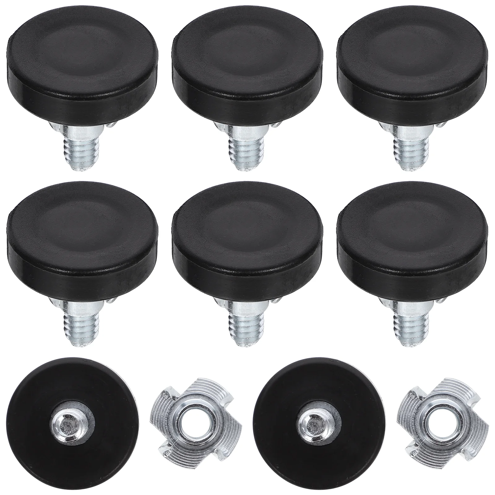 

12 Pcs Leveler Legs for Cabinets Adjustable Furniture Leveling Carbon Steel Screw Levelers