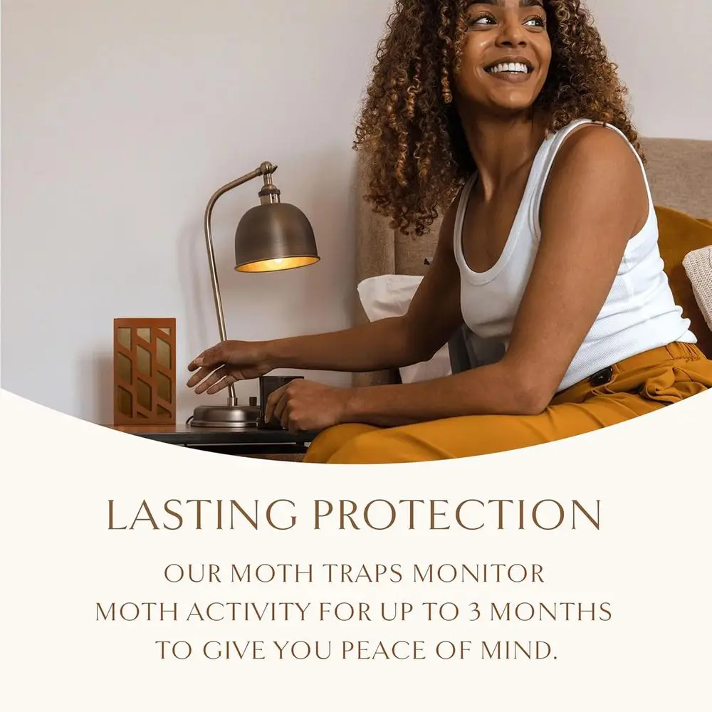 Perangkap Ngengat untuk Pakaian & Lemari - Paket 3 - Perangkap Ngengat Isi Ulang dan Bebas Bau untuk Dalam Ruangan - Feromon untuk Perlindungan Pakaian