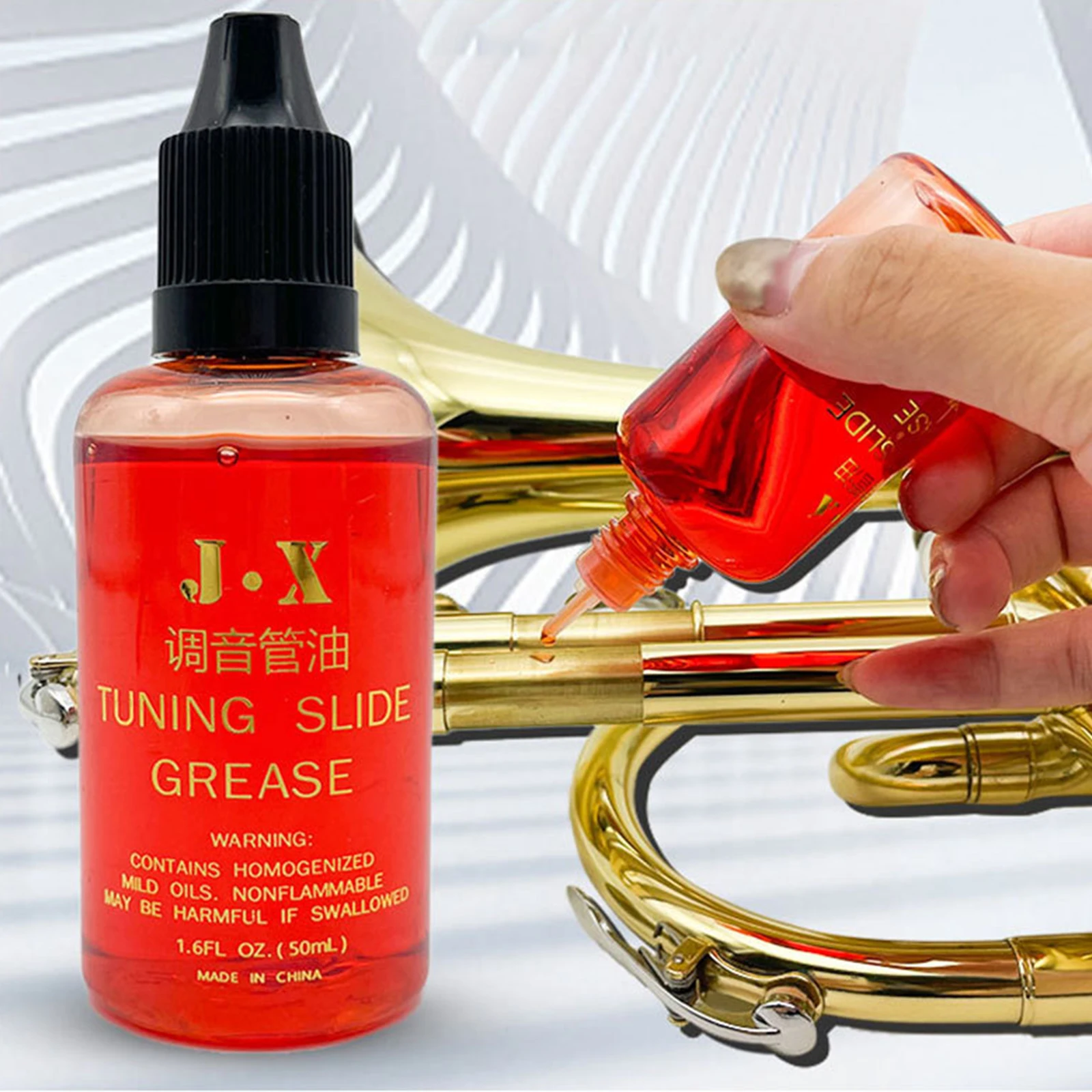 Valvole da 50ml accessori per strumenti lubrificanti a Trombone pulizia per trombe Tubas olio lubrificante francese parti dell'interruttore liscio