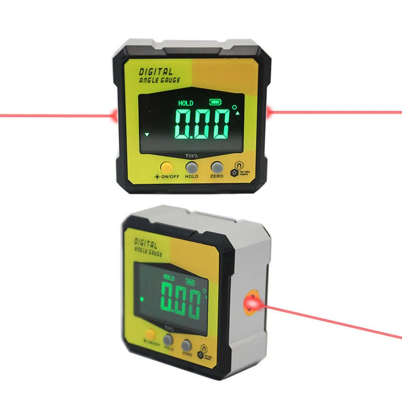 Digital Protractor Laser USB Inclinometer 360° Level Angle Finder High Precision Goniometer Magnet Tilt Measuring Tools