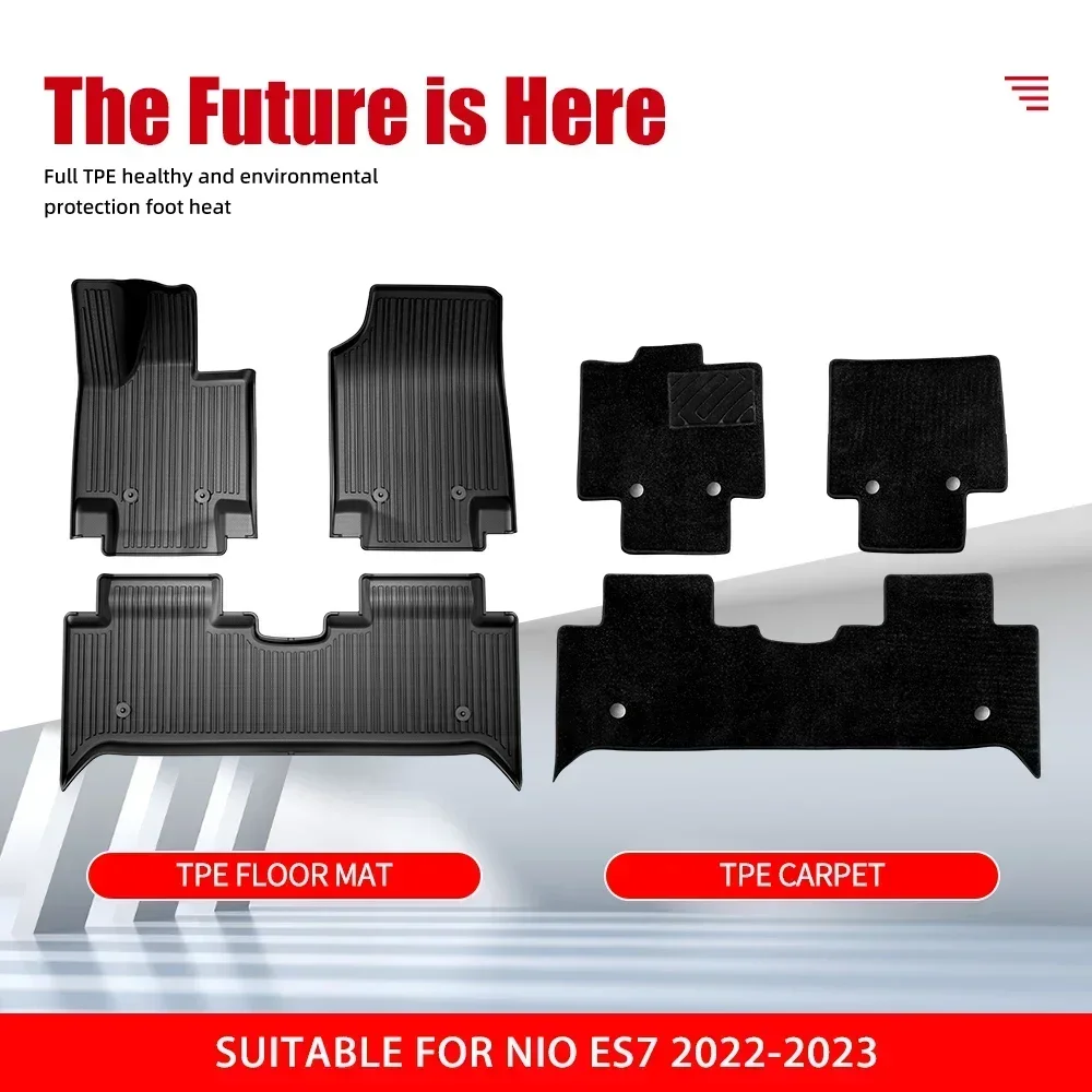 

Car Mat for Nio ES7 2022-2025 TPE 7D Car Floor Mat Waterproof Non-slip Car Foot Mat Automotive Interior Carp