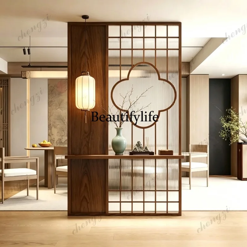 H134 Home Entry Living Room Office Begonia Flower Partition Light Luxury Tea Room Entrance Screen Block