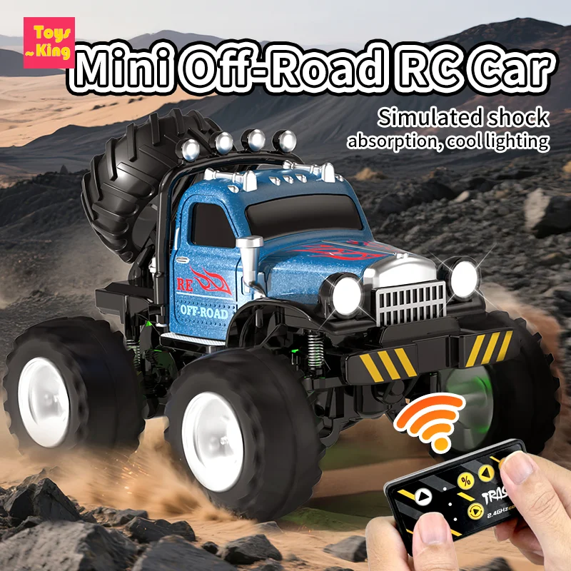 Mini zdalnie sterowany, terenowy, krótki model samochodu ze stopu, odporny na wstrząsy i pęknięcia, elektryczny, zabawka dla dzieci, pojazd do gier na biurko, prezent dla chłopca.