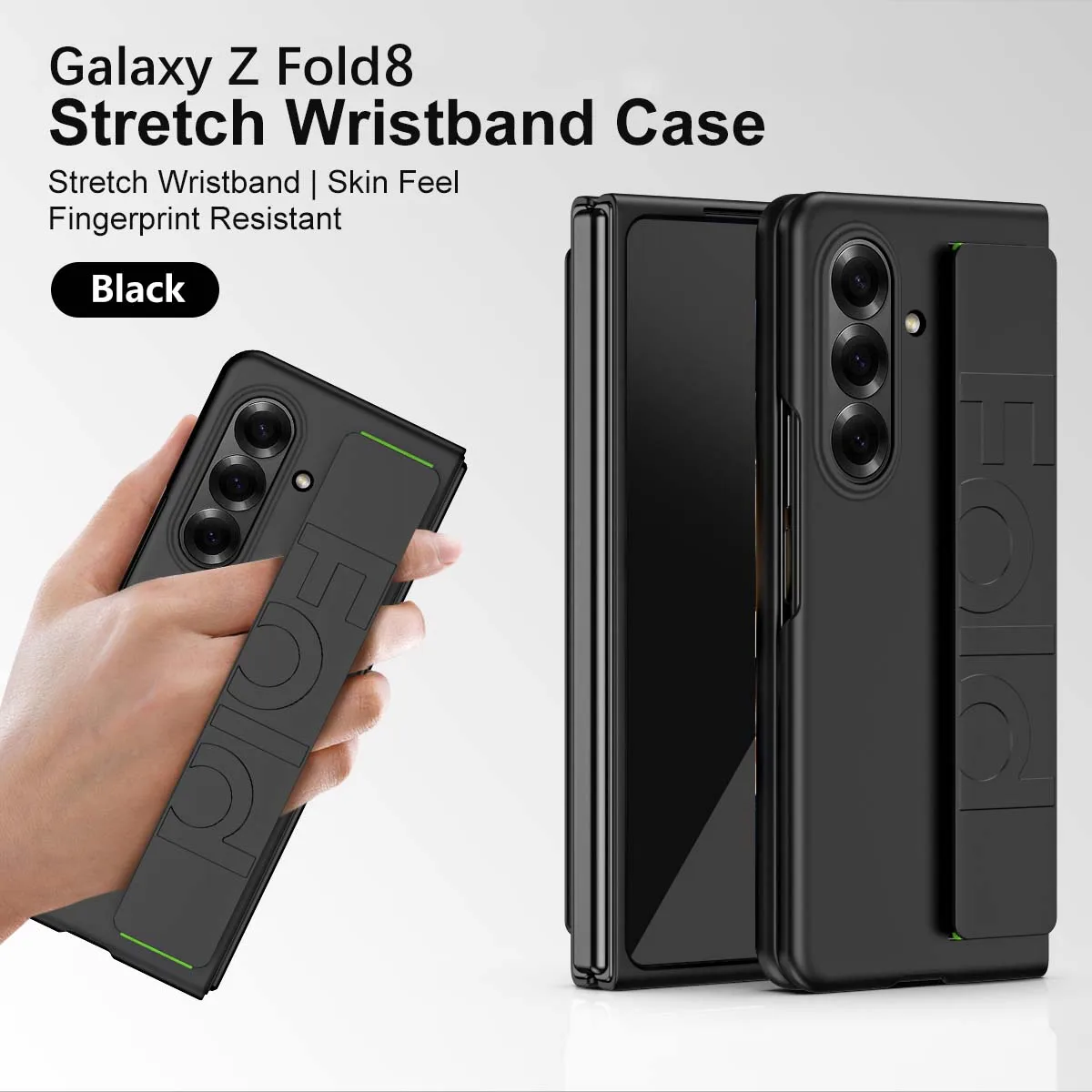 For Samsung Z Fold8 Case New Skin-friendly Folding Screen Matte Elastic Wristband Anti-drop Cover For Galaxy Z Fold8 Funda