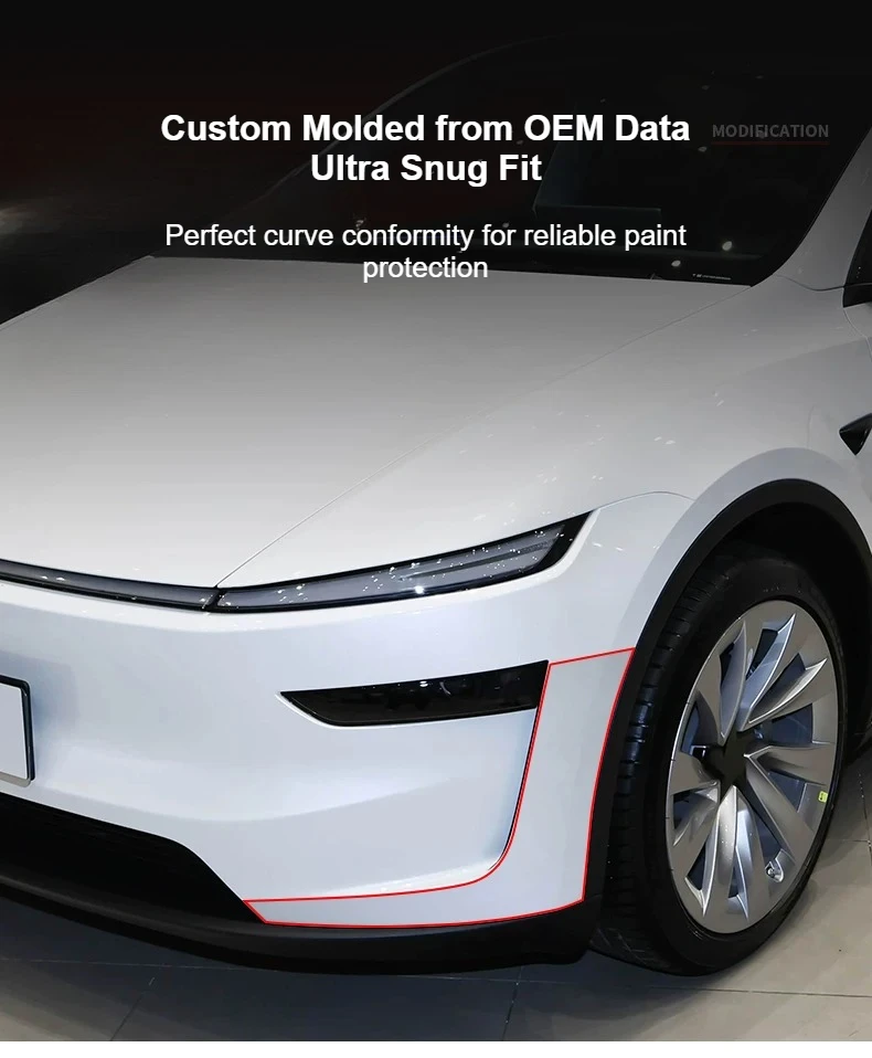 Lackschutzfolie für Tesla Model Y Juniper Model YL TPU Fahrzeugfolie Klare Folie PPF Türkanten-Eckenschutz Stoßstangenschutz Anti-Kratz – Detail 5